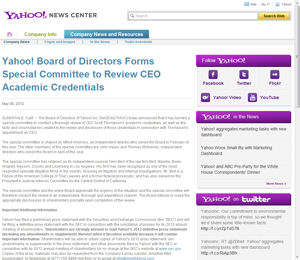 Yahoo!のプレスリリース