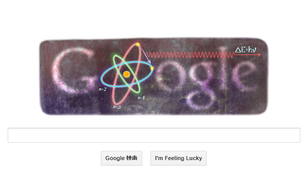 今日のGoogleロゴはニールス・ボーア生誕127周年