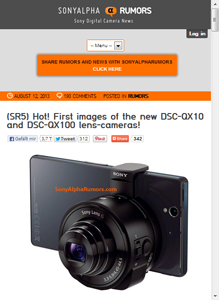 Sony Alpha Rumorsの該当記事