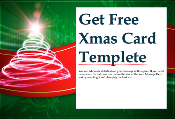 Wordで作れるクリスマスカードや招待状の無料テンプレート デザイン