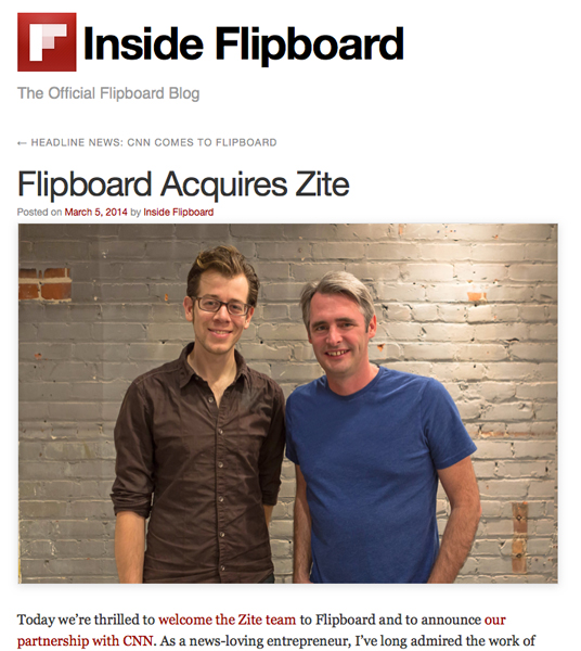  Zite が Google Reader の代替アプリを発表
