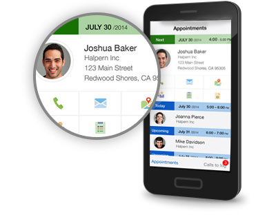 「Oracle Alta UI」によるモバイル端末の通話画面 