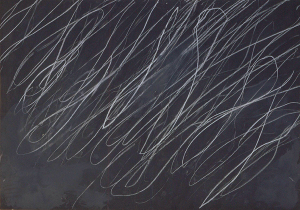 「Untitled (無題)」 1970年 70.5×100 cm ワックスクレヨン、ペンキ、紙  © Cy Twombly Foundation / Courtesy Cy Twombly Foundation 