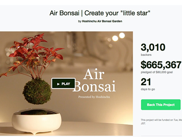 「Air Bonsai」（エア盆栽）」