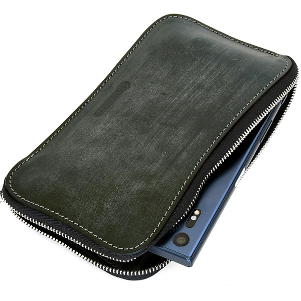 Lファス スマホ ウォレット ケース ブリティッシュグリーン