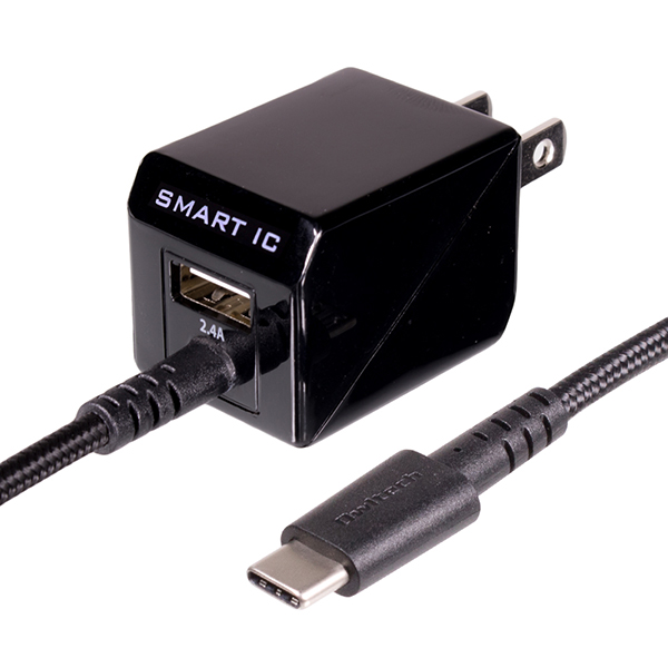 「超タフUSB Type-CケーブルAC充電器シリーズ」電源アダプタタイプ(ブラック)
