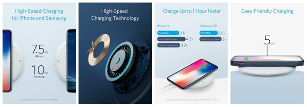 パッド型のワイヤレス充電器「Anker PowerWave 7.5 Stand」