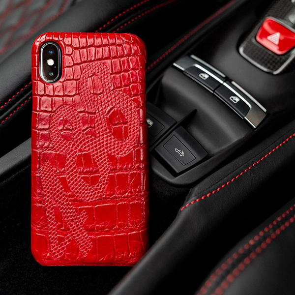 GRAMAS Meister Number Exotic Leather Case for iPhone X