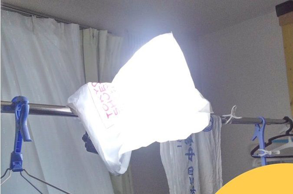 停電時でも、ビニール袋をかけて電灯がわりに