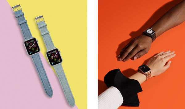 Denim Watch Bands（左）とLink Bracelet Watch Bands（右）