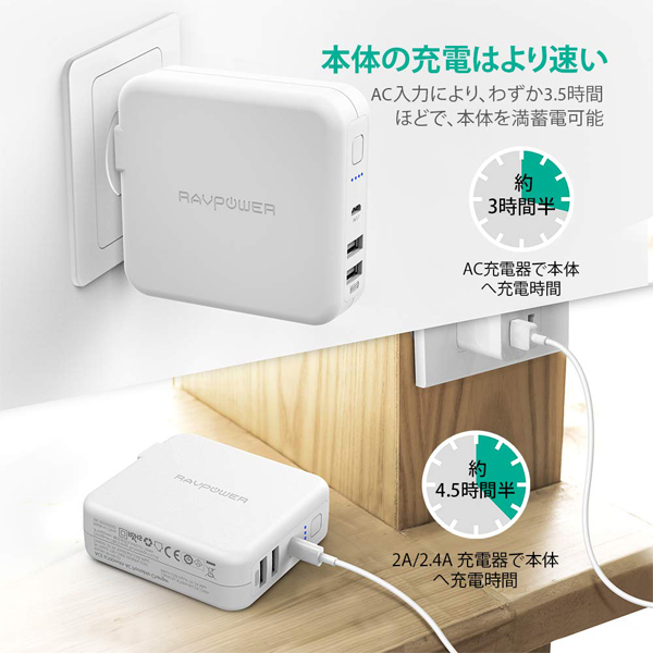 バッテリー本体への充電も高速化