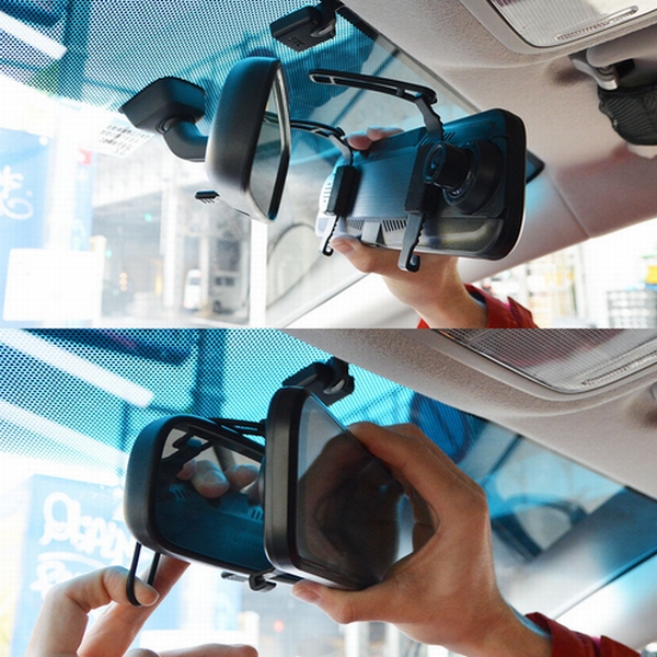 車のルームミラーがフロント バックカメラのモニターになる 前後撮影ドライブレコーダー2 デザインってオモシロイ Mdn Design Interactive