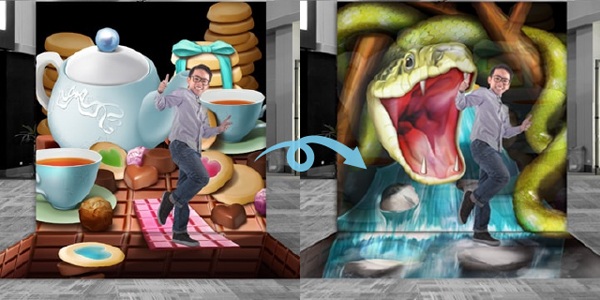 だまし絵や3Dアートも二倍楽しい