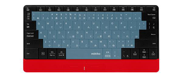 画像中の青い部分がタッチパッドとして機能