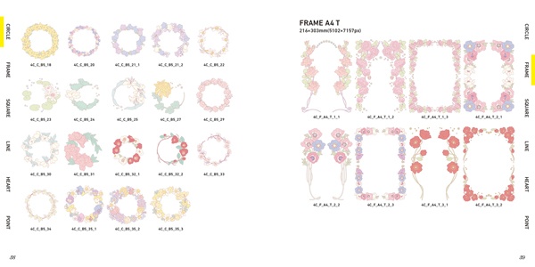 400種以上の花フレームを収録した 花花素材集 Ophelia S Crown デザインってオモシロイ Mdn Design Interactive