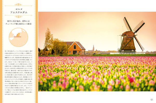 オランダ「アムステルダム」 街中に花が溢れ、郊外にはチューリップ畑と風車という絶景