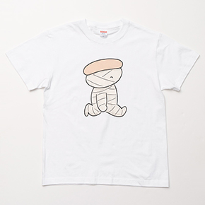 PARCO×特別展ミイラコラボグッズ おしゅしだよTシャツ 全3柄 3,190円 (税込) ©YETI VACATIONS©PARCO CO.,LTD