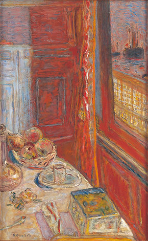 ピエール・ボナール 《静物、開いた窓、トルーヴィル》 1934年頃　油彩・キャンバス　98×60㎝　 アサヒビール大山崎山荘美術館