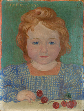 モーリス・ドニ《サクランボを持つノエルの肖像》1899年 油彩／厚紙 個人蔵 Catalogue raisonné Maurice Denis, photo Olivier Goulet