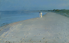 ピーザ・スィヴェリーン・クロイア　《スケーイン南海岸の夏の夕べ、アナ・アンガとマリーイ・クロイア》1893年　ヒアシュプロング・コレクション蔵　© The Hirschsprung Collection