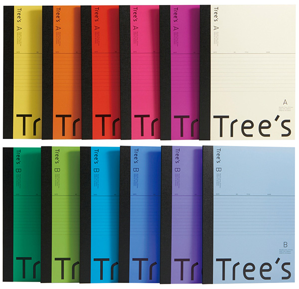 日本ノート、カラーバリエーションが豊富なスタンダードノートシリーズ「Tree's」を発売 - デザインってオモシロイ -MdN Design