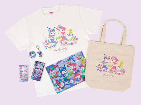 <strong>人気イラストレーター「ホラグチカヨ」とのコラボ（一例）</strong> 2020年2月12日（水）～2020年2月29日（土） Tシャツ　3,190円、トートバッグ　3,080円、缶バッジセット（2個セット）550円、クリアファイル　440円、iPhoneカバー（i Phone 8、7対応 / i Phone XR対応） 3,168円、リチウム充電器　4,378円（いずれも税込）