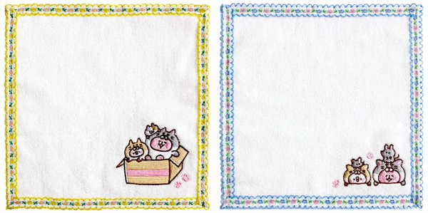 刺繍ミニタオル　2種　各700円（税抜）