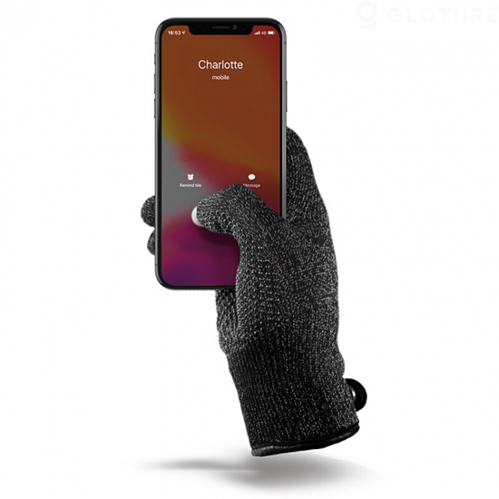 ニット製タッチスクリーングローブ