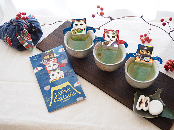 日本緑茶センター かわいいネコ型の緑茶ティーバッグを発売 デザインってオモシロイ Mdn Design Interactive
