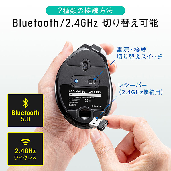 マスク裏にはレシーバー収納スペースを設けて紛失を防止