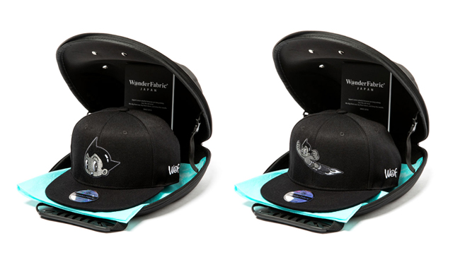 ＜平ツバベースボールCAP＞ アトムCAP＋オリジナルバッグSET　各6,300円（税別） アトムCAP単品　各4,500円（税別）