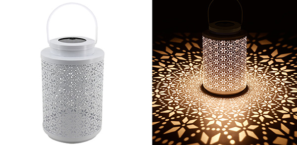 LEDソーラー　ハニカム 価格：2,700（税別） サイズ：φ155×H330mm　(ハンドル含む)