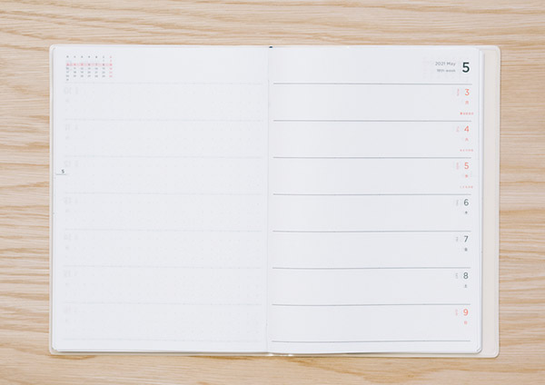 週間ページ（ライト式）