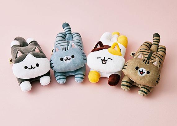 995さんの描く猫さんがビューンと飛び出して、ICカードをタッチするパスケース 「995さんとコラボ　シュッと伸びてタッチだにゃ 飛び出す猫パスケースの会」 月1個　1,800円（税別）  https://feli.jp/s/pr201027nk/4/ 