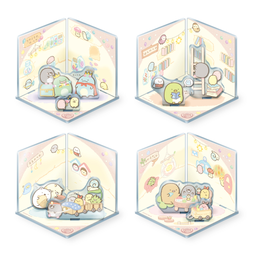 <strong>アクリルジオラマ</strong>（全4種）　価格：各1,400円（税別）