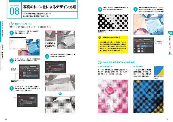 写真のトーン化によるデザイン処理