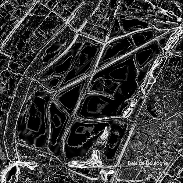 「Cartes des Silences - Paris habituelle / confinée」