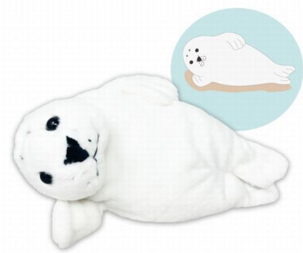 「アザラシさんの一日 ぬいぐるみ(Mサイズ(白))」
