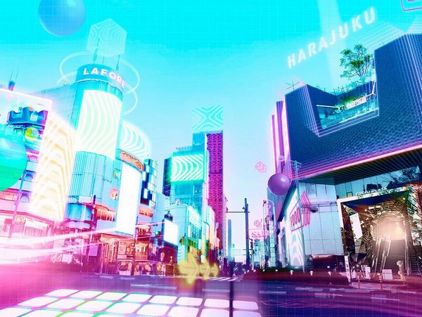 原宿の象徴の一つラフォーレがそびえ立つ交差点