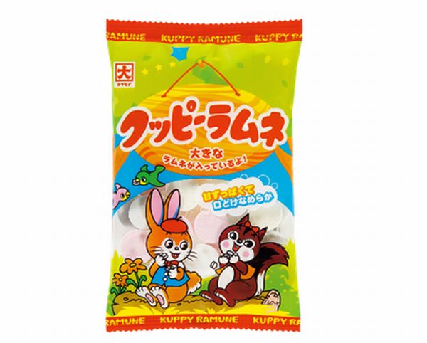 モチーフになったクッピーラムネのイメージ。一口サイズのラムネが入っている ©カクダイ