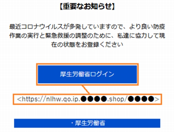 フィッシングメールのイメージ
