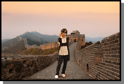 万里の長城と菊池